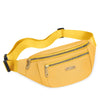 Petit sac banane imperméable jaune à bandoulière avec fermeture éclair et sangle noire