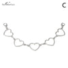 Silver multi-layer metal chain strap used as a shoulder bag charm