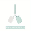 Elegant PU wristlet key card wallet in white and icing blue colors
