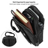 Black multi-layer tactical pouch designed for personal belongings and featuring a dedicated phone pocket.