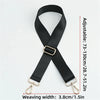Black adjustable nylon shoulder strap with gold hardware and a weaving width of 3.8cm