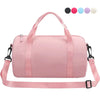 Pinkes, leichtes Nylon-Mini-Fitness-Taschen mit rosa Träger und schwarzer Hardware.