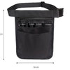 Black nurse organizer belt waist bag with multiple pockets and measurements