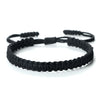 Black handmade braided rope bracelet for friendship gift