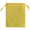 Bolsa de regalo rectangular de terciopelo verde oliva claro con cordones dorados.