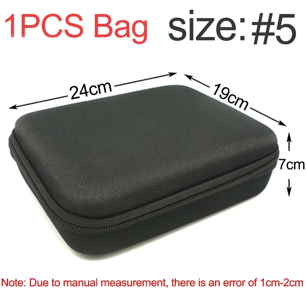 Black 1PCS Bag size #5 with dimensions 24cm by 19cm and a height of 7cm