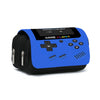 A blue and black double-layered flip pen case with a game controller design.