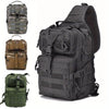 A dark gray versatile sling backpack shown in multiple color variations and angles.