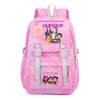 Pink Hunterx backpack featuring characters and glitter accents