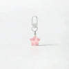 Silver necklace with a star pendant and a hook, displayed against a white background.