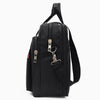 Black men's durable oxford briefcase with a shoulder strap for carrying laptop and documents