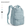 A light blue women's lightweight backpack designed for laptop and daily essentials.
