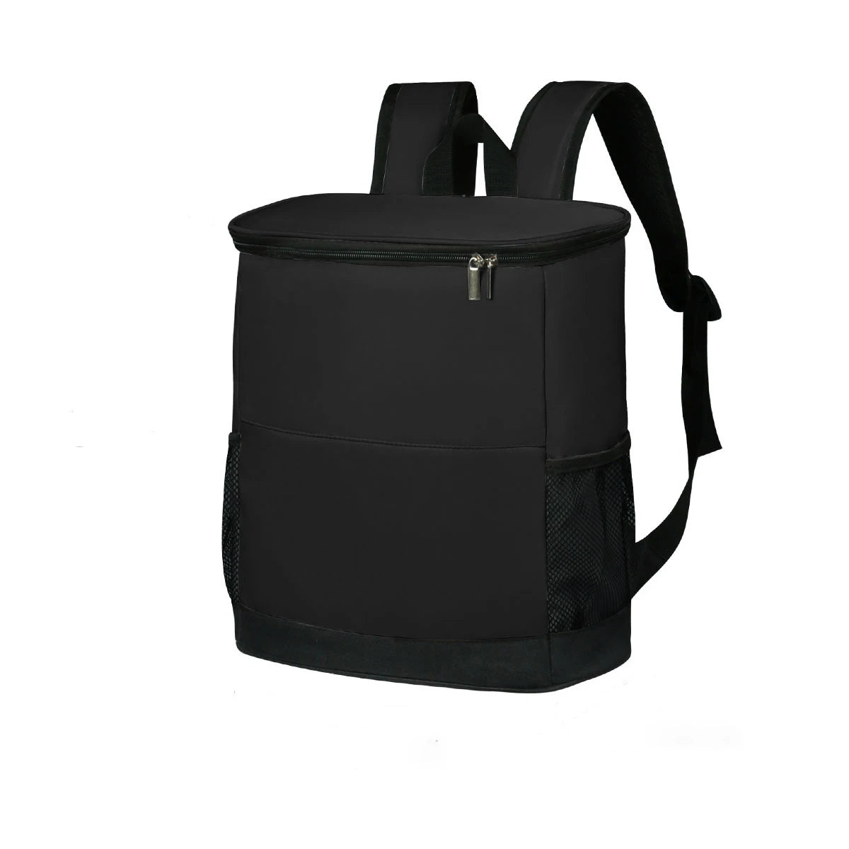Black heavy duty leak-proof cooler backpack with shoulder straps