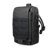 Black tactical MOLLE waist pack designed for carrying everyday gear.