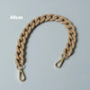 A beige braided leather strap measuring 40cm for a handbag