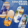 Pack of reusable leakproof ice packs for shipping food, lunch boxes, and fishing trips