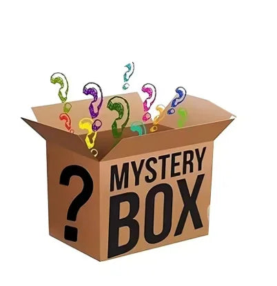 A cardboard box filled with colorful, squiggly string or yarn shapes emerging from the top.