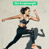 A woman exercising, demonstrating a slim and lightweight physique while wearing athletic wear.