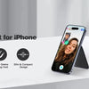 Portefeuille magnétique pour iPhone avec angle ajustable, capacité de stockage et design fin.
