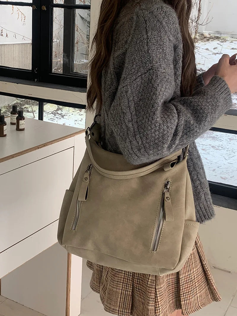 Luxury PU Leather Crossbody Hobo Bag
