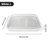 White L durable transparent storage pouch measuring 35cm by 31cm.