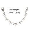 Silver metal purse chain strap measuring 30cm (11.81in)