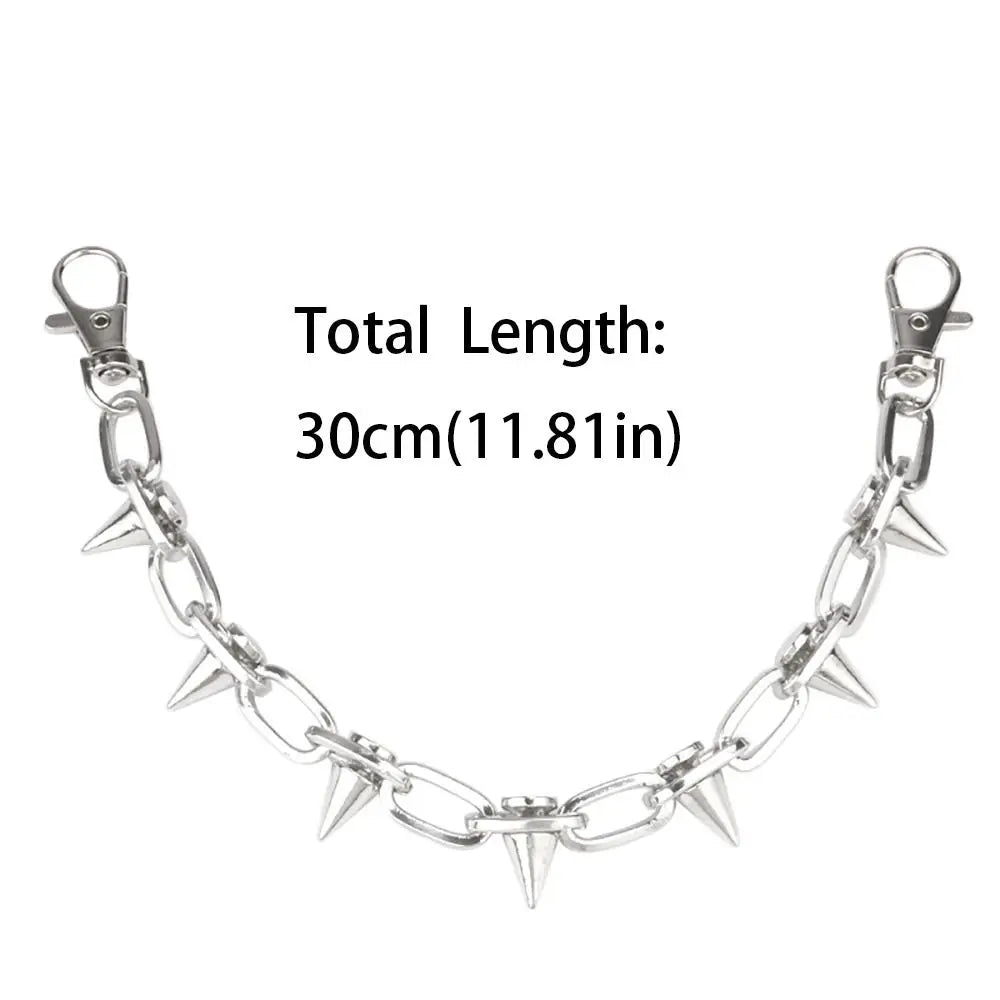 Silver metal purse chain strap measuring 30cm (11.81in)