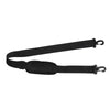 Black adjustable nylon shoulder strap designed for bags and briefcases