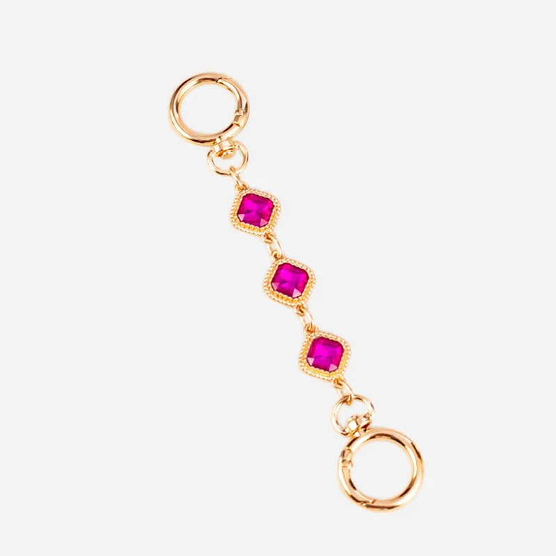 Gold metal purse chain strap with small square links