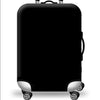 Black thick elastic protective cover for a suitcase or trolley with wheels.