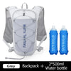Grey backpack and 2x500ml Newboler water bottles shown together
