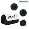 Black and white themed pencil case featuring an image design.