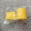 Yellow multi-functional kayak drink holder and phone stand packaged in clear plastic.