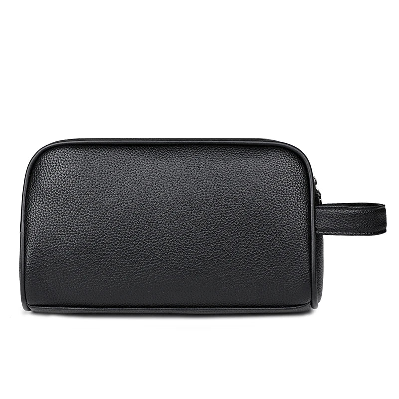 A black women's PU leather crossbody bag shown from the side.