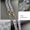 Iridescent acrylic chunky chain strap in various shades of purple and green for bags and jewelry