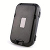 A black anti-RFID blocking metal ID card wallet shown from the top view.