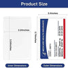 Image montrant les dimensions intérieures et extérieures d'une pochette de protection en PVC transparente.
