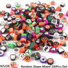 A set of 100 random shape polymer clay beads and findings for bracelet making