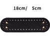 Schwarze, strapazierfähige PU-Tasche mit Boden-Nieten, Maße 18 cm x 5 cm