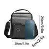Sac bandoulière noir en PU avec compartiment zippé et sangle.