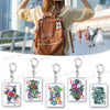 Keychain featuring Deltarune chibi poker cards in various designs and colors