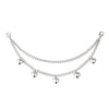 Silver multi-layer chain strap with heart pendants for bags