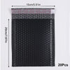 A package of 20 black bubble mailers with self-seal closure.