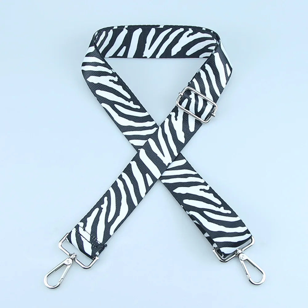 Schwarz-weißes Zebra-Print-Riemen für Crossbody-Taschen, verstellbar