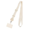 A beige universal adjustable phone lanyard with a neck strap.