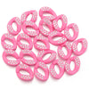 Pink acrylic link chain connectors with clear rhinestones for DIY jewelry making