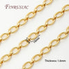 A set of thin 1.6mm gold-colored jewelry chains for DIY crafting.