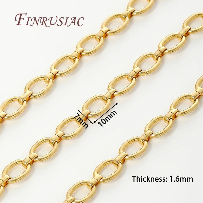A set of thin 1.6mm gold-colored jewelry chains for DIY crafting.
