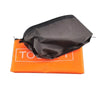An orange tool organizer bag with a black canvas cover is shown.