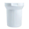 White silicone boot sleeve designed to fit water bottles.